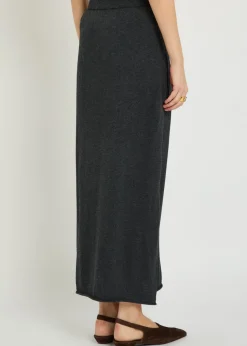 Charlotta cotton and cashmere-blend midi pencil skirt