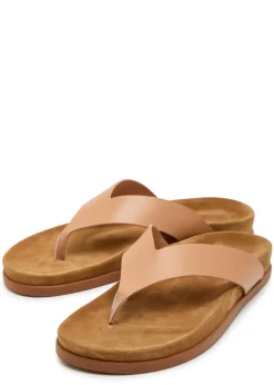 Charys Footbed leather flip flops