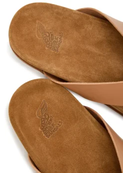 Charys Footbed leather flip flops