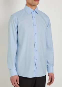 Checked cotton-blend shirt