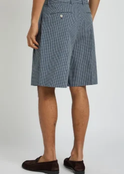 Checked cotton shorts