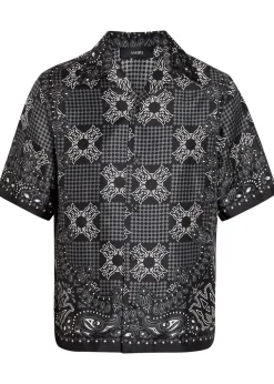 Checked silk shirt