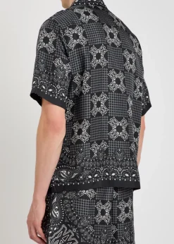 Checked silk shirt