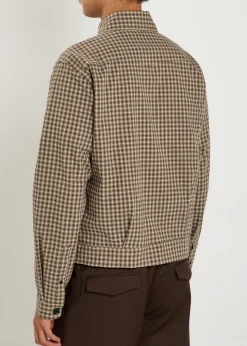 Checked stretch-cotton jacket