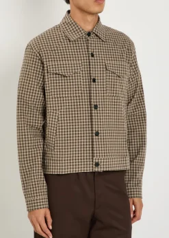 Checked stretch-cotton jacket