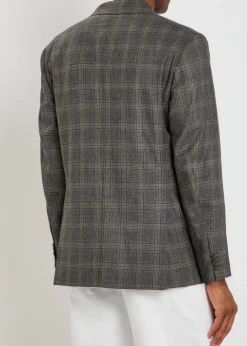 Checked wool blazer