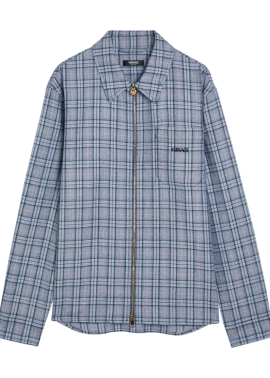 Checked wool shirt