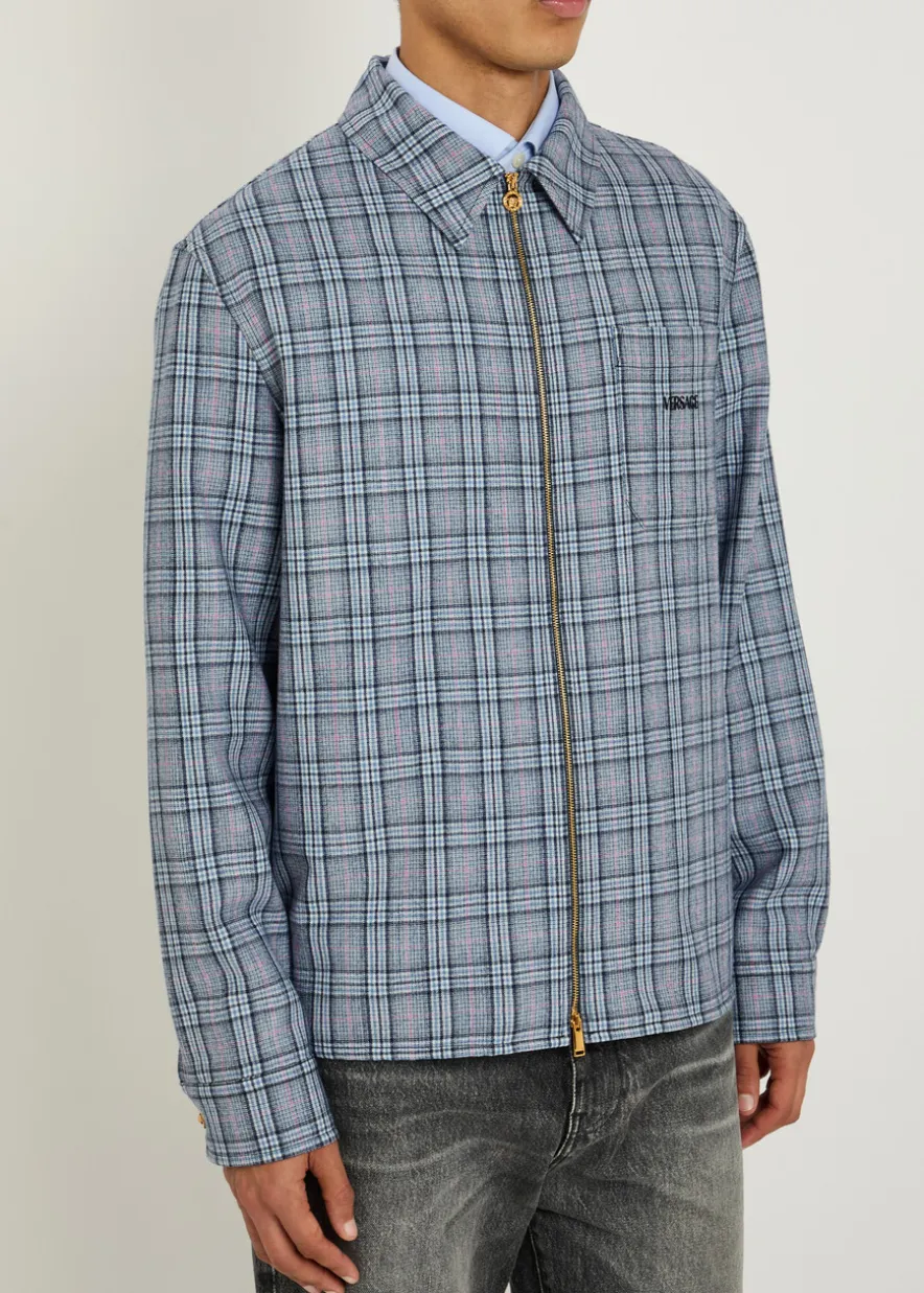 Checked wool shirt