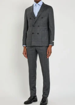 Checked wool suit