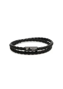 Chelsea braided leather wrap bracelet