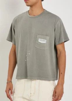 Chevron Boxy paint-splatter cotton T-shirt