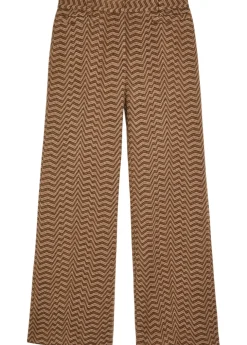 Chevron wide-leg wool-blend trousers