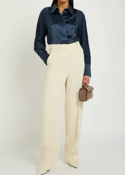 Childs panelled silk blouse
