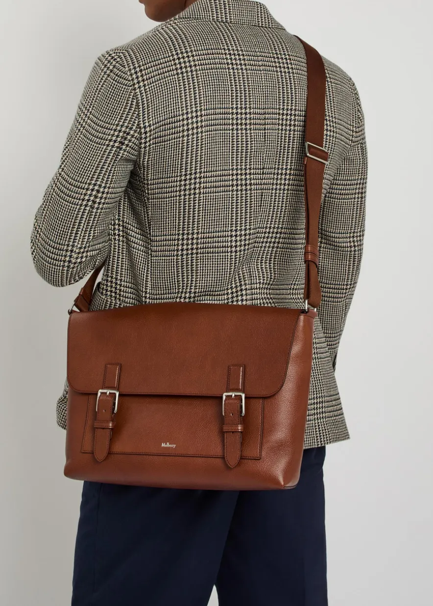 Chiltern grained leather cross-body messenger bag