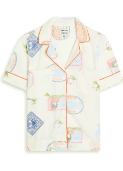 Chlo embroidered cotton-blend shirt