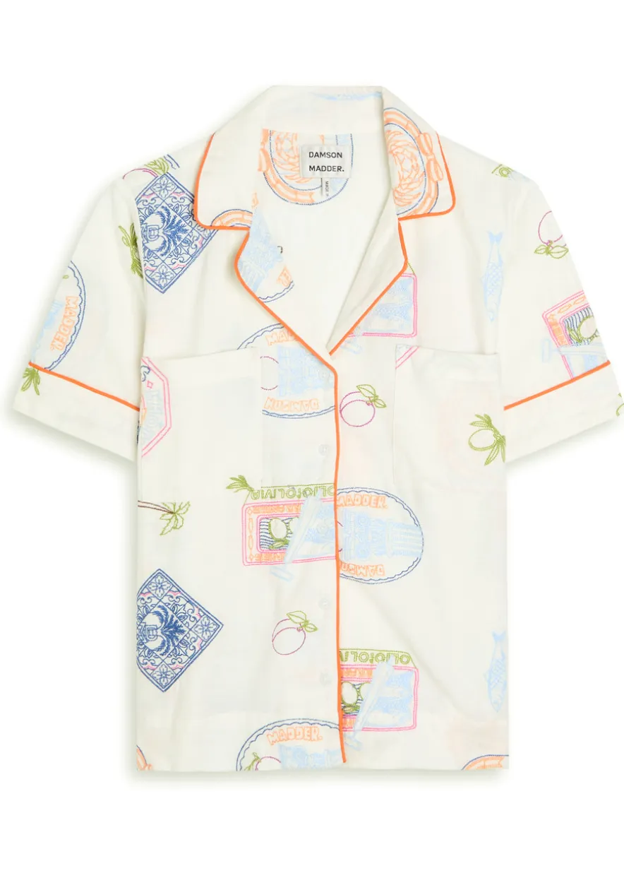 Chlo embroidered cotton-blend shirt