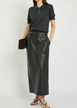 Christine pointelle cotton and cashmere-blend top