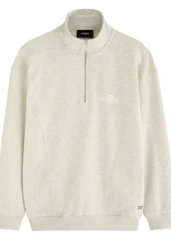 Classic logo half-zip cotton sweatshirt