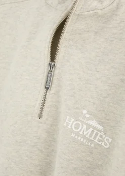 Classic logo half-zip cotton sweatshirt