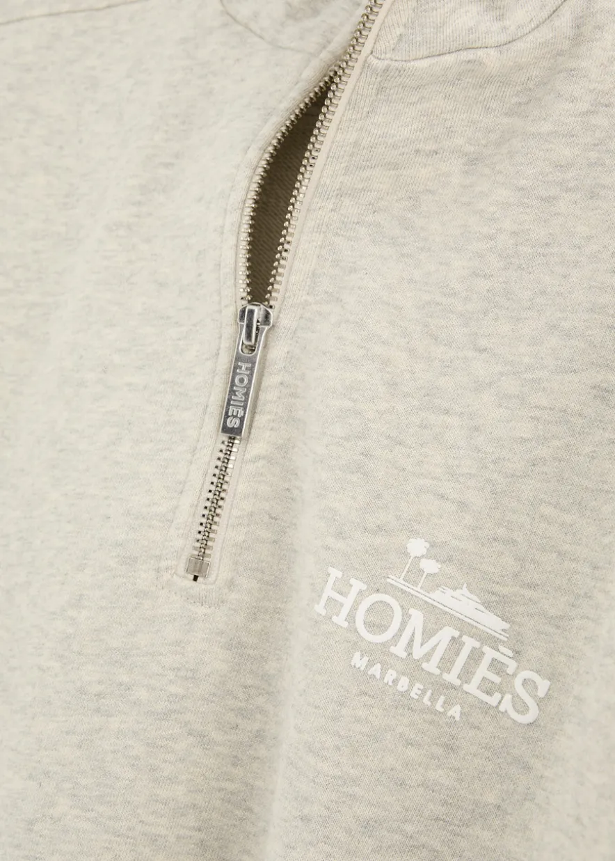Classic logo half-zip cotton sweatshirt