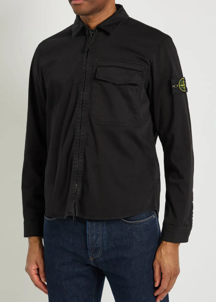 Classic logo stretch-cotton overshirt