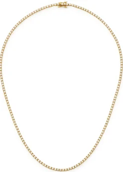 Classic Tennis 18kt gold-plated necklace