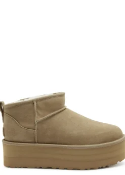 Classic Ultra Mini suede flatform boots