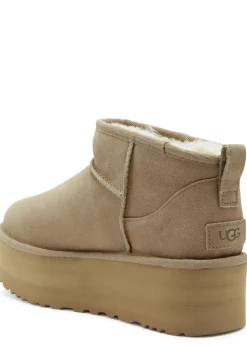 Classic Ultra Mini suede flatform boots