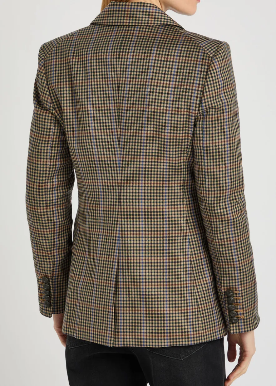 Claude Dicky plaid stretch-wool blazer