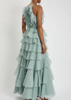 Cleo ruffled chiffon gown
