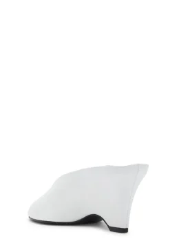 Cloak 75 peep-toe leather mules