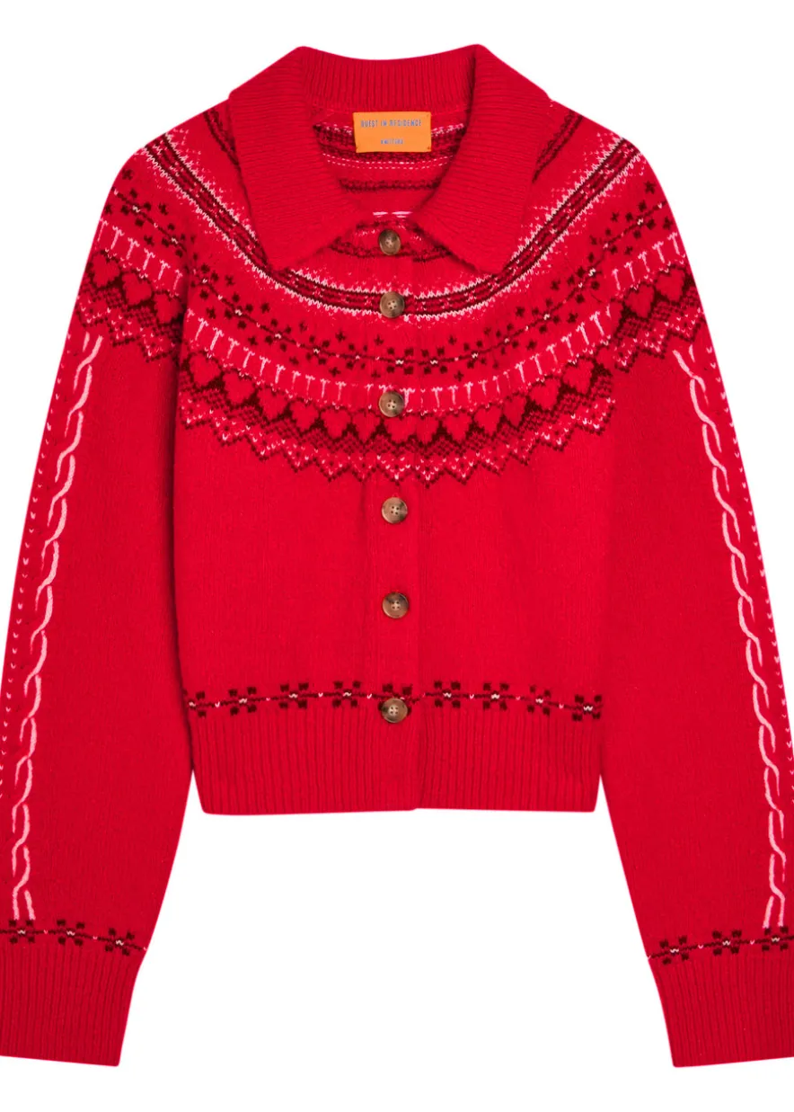 Cloud Chalet Fair Isle wool-blend cardigan
