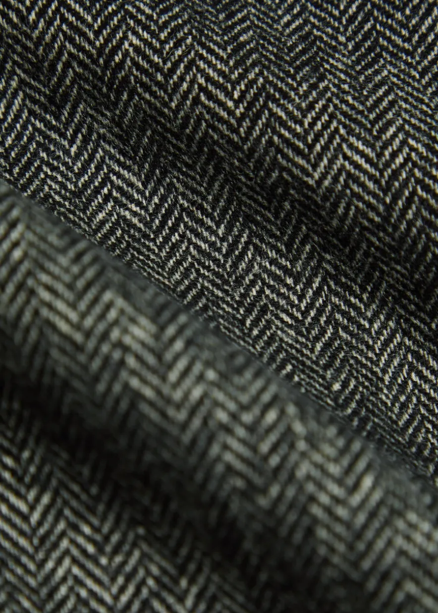 Coci herringbone wool-blend mini skirt