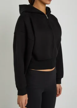 Cocoon hooded jersey sweatshirt