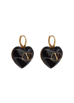 Coeur Royal enamelled heart earrings