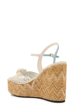 Coeur Royal 110 leather espadrille wedge sandals