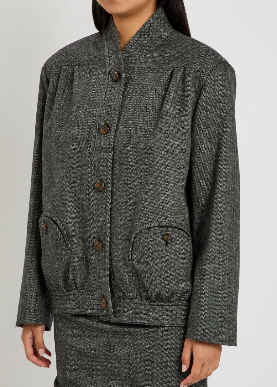 Coiba herringbone wool-blend jacket
