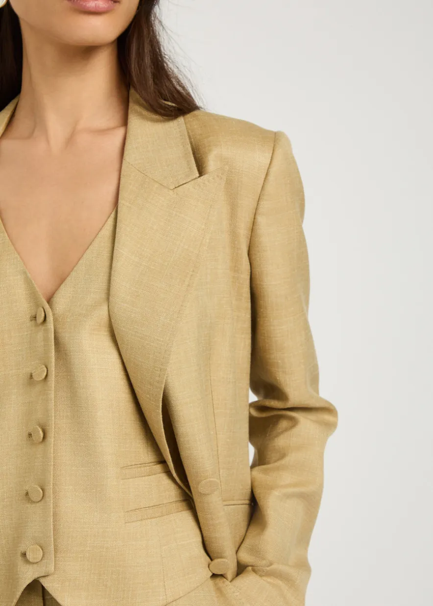 Coleridge wool and silk-blend vest