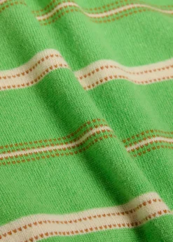 Collegiate striped cashmere polo jumper