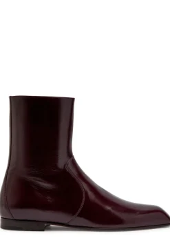 Colt glossed leather ankle boots