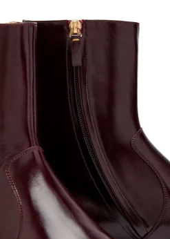 Colt glossed leather ankle boots