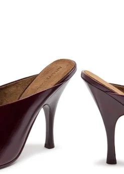 Colt 100 glossed leather mules