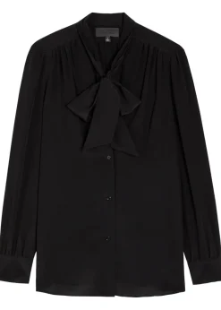Colt tie-neck silk blouse