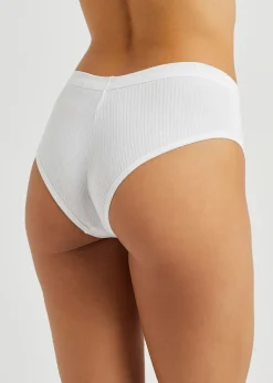 Comfort ribbed stretch-cotton briefs