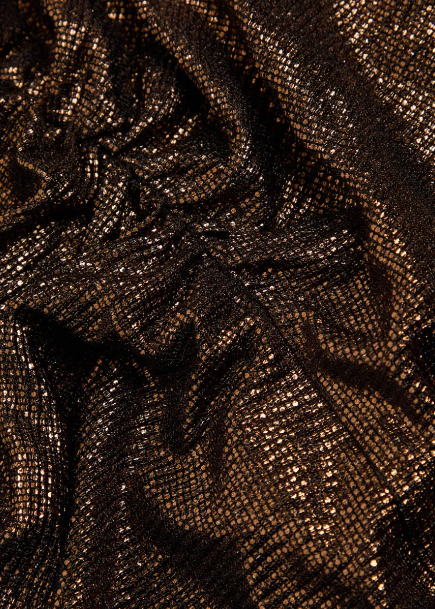 Como metallic jersey mini dress