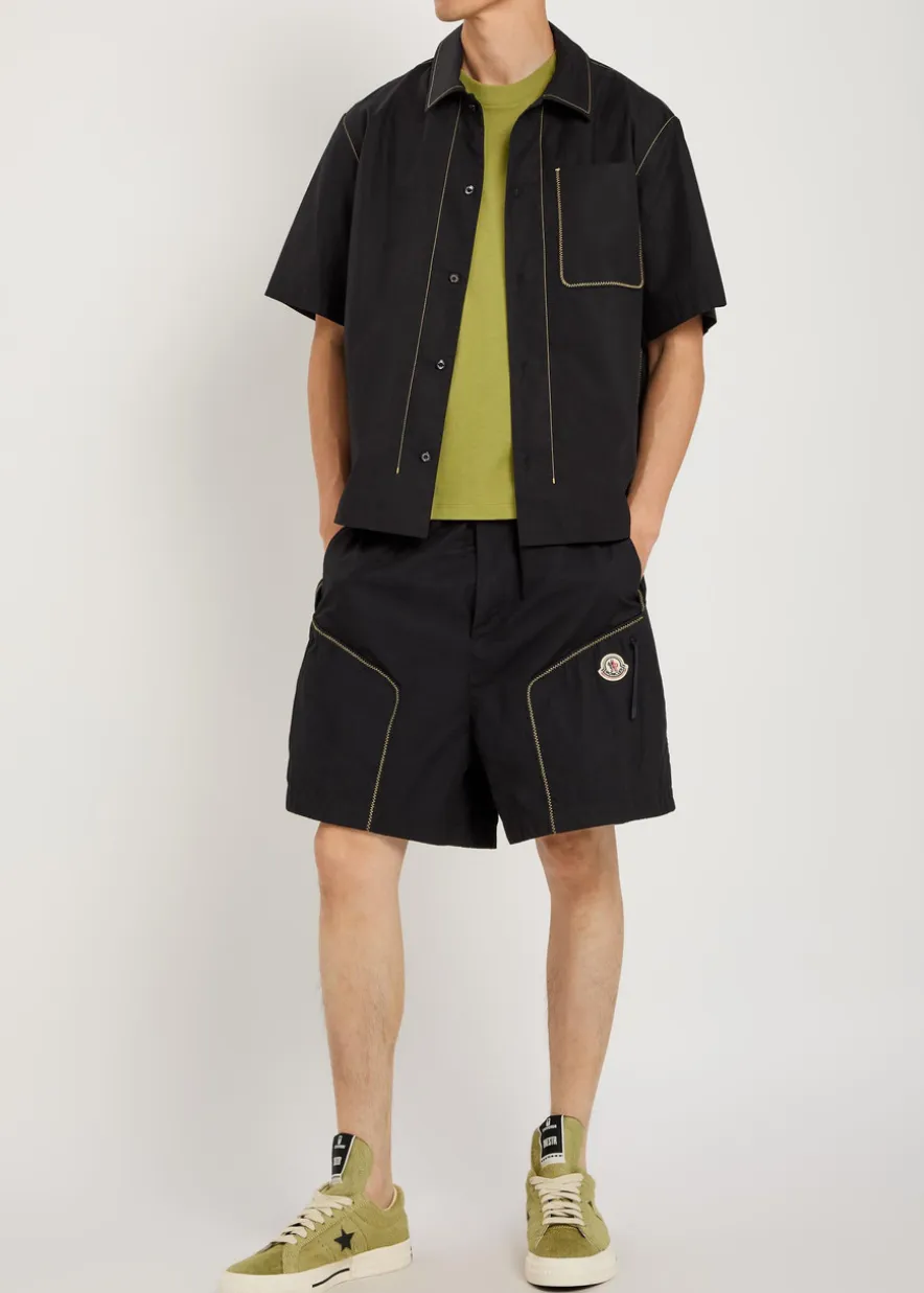 Contrast-stich cotton-poplin shirt