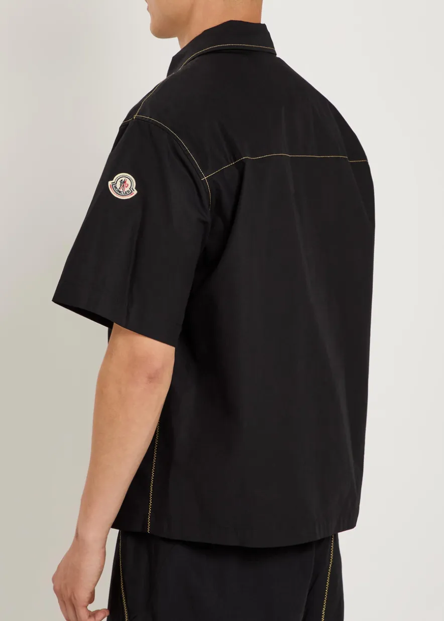 Contrast-stich cotton-poplin shirt