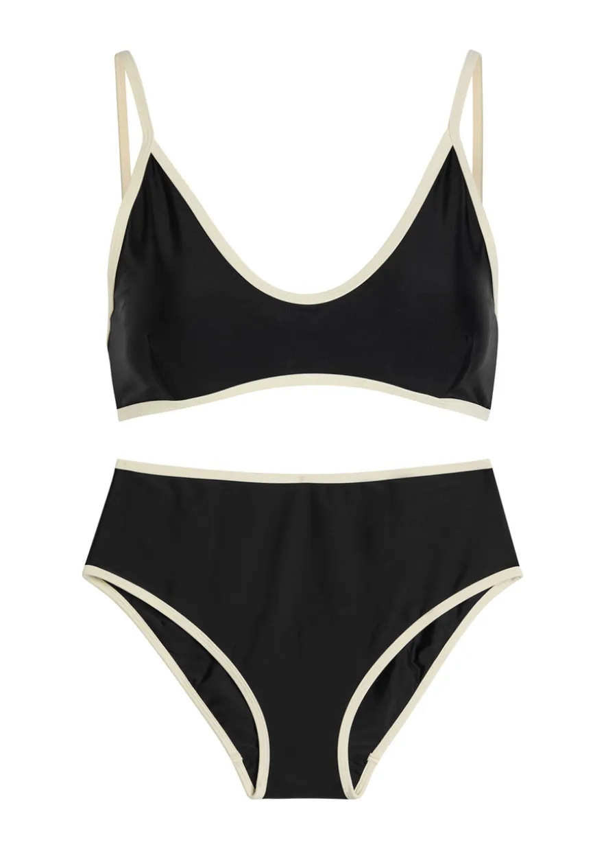 Contrast-trim bikini