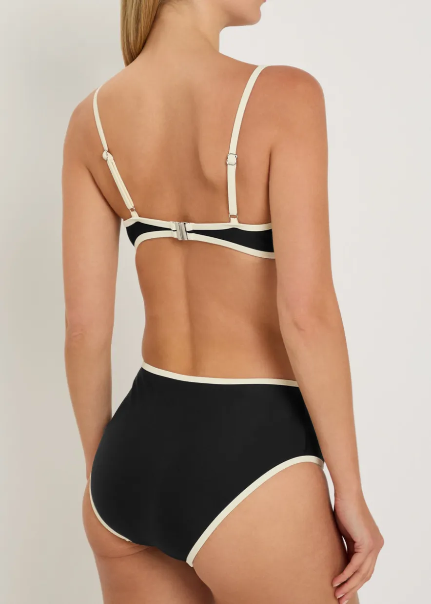 Contrast-trim bikini