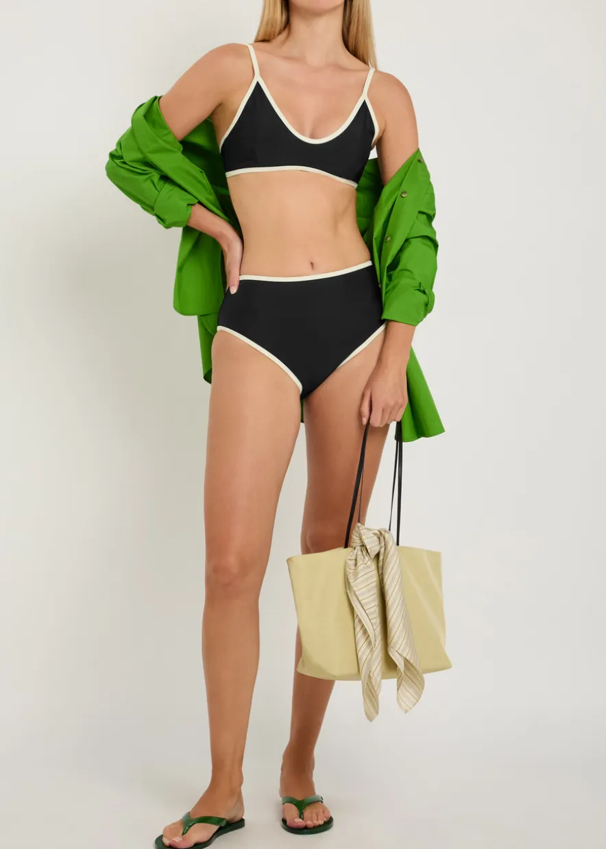 Contrast-trim bikini